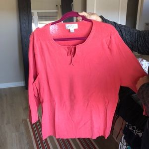 Coral Knit 3 Quarter Sleeve